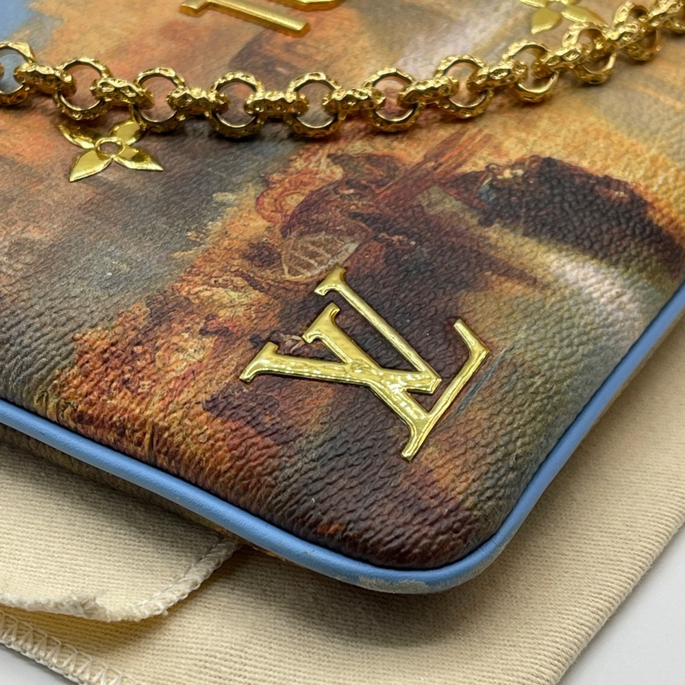 Louis Vuitton Jeff Koons Masters Turner Pochette Clutch Chain Shoulder Bag Rare - Picture 7 of 16